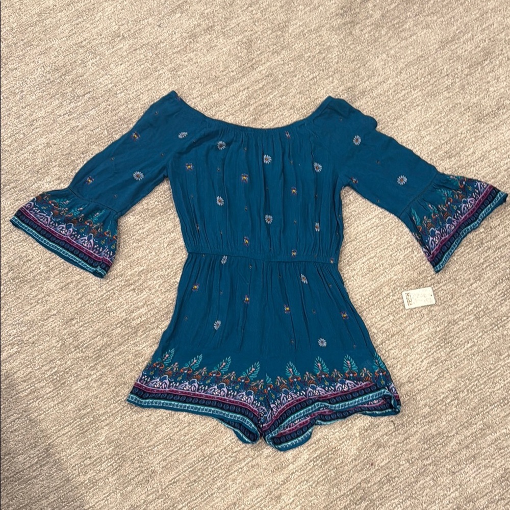 Mudd Blue Floral Romper